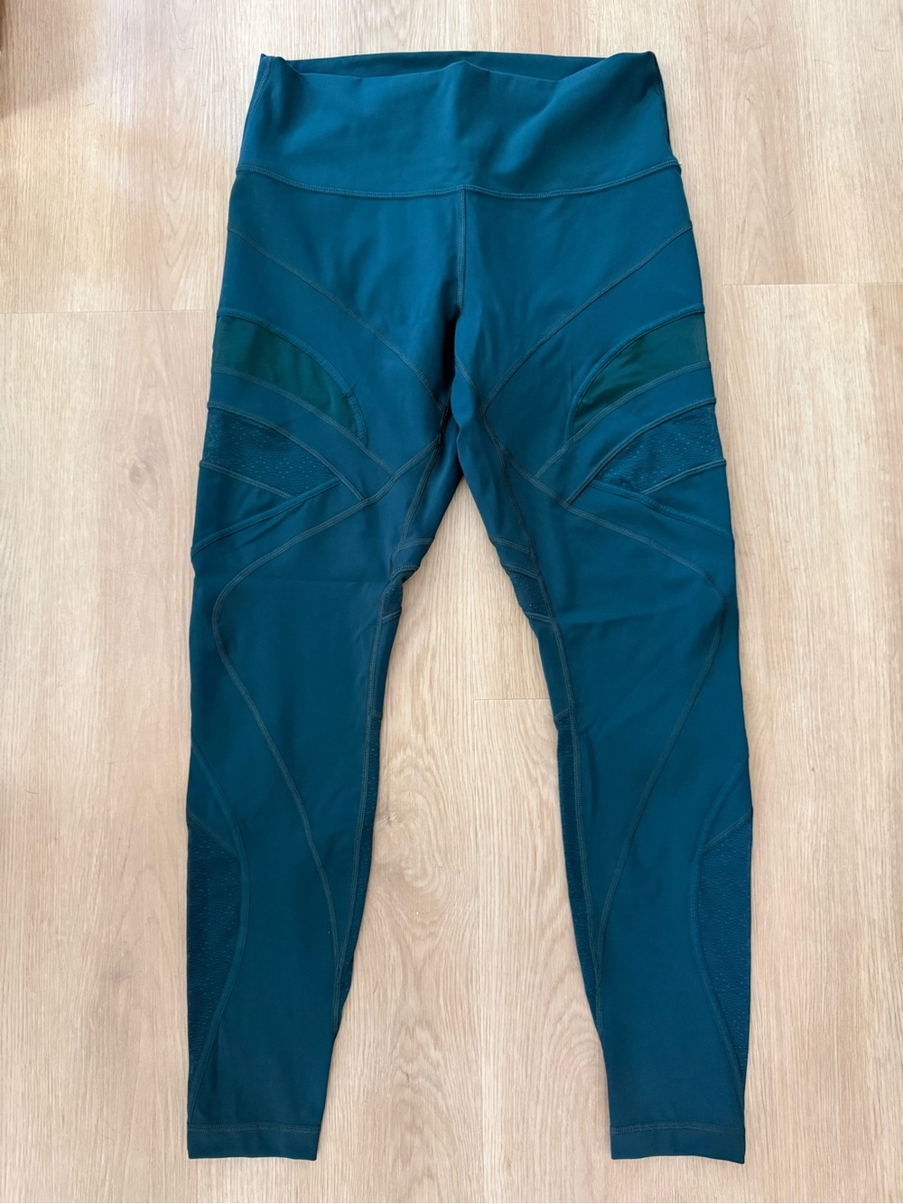 Lululemon Wunder Under High Rise Tight *mesh size 10 royal emerald